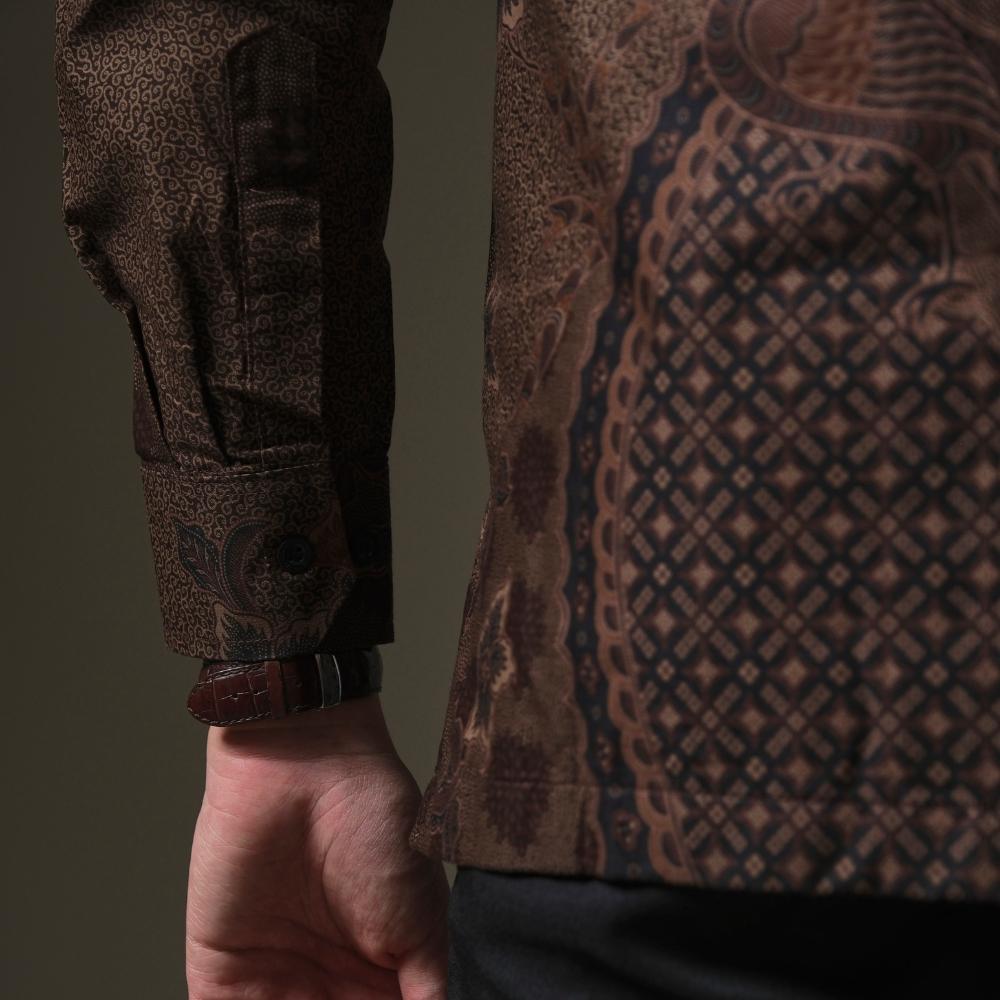 Ranah - Mandalas Premium Men's Long Sleeve Batik Shirt