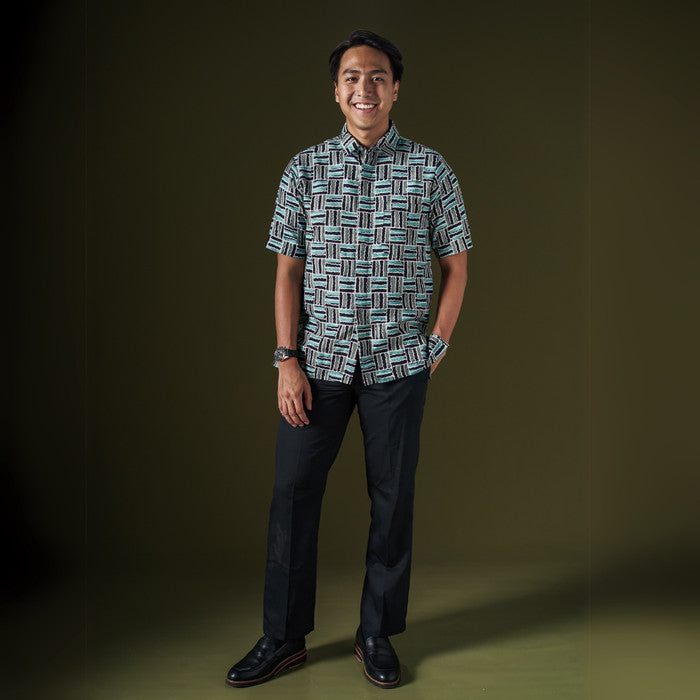 Lapis - Mandalas Premium Men's Short Sleeve Batik Shirt