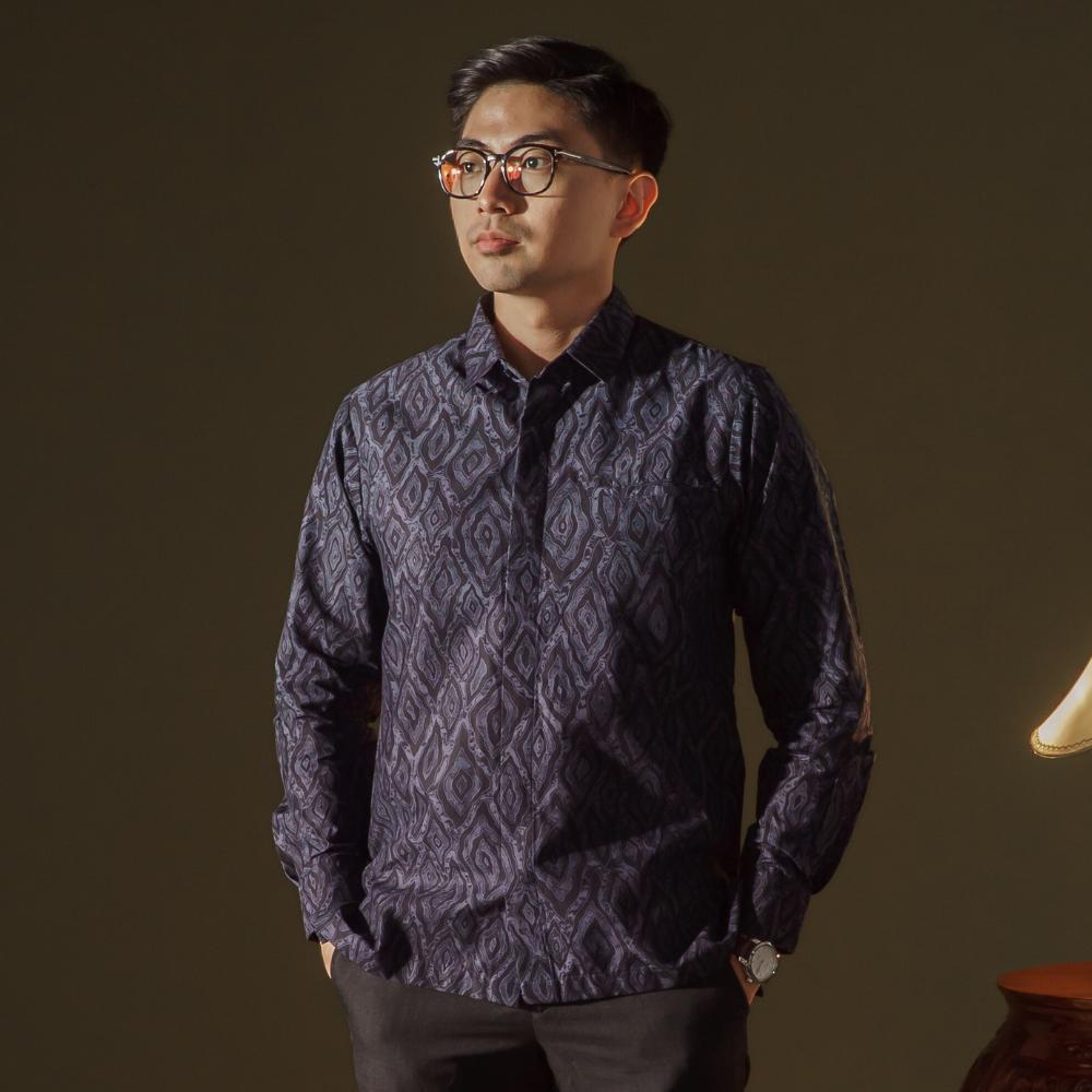Megaver - Mandalas Premium Men's Long Sleeve Batik Shirt
