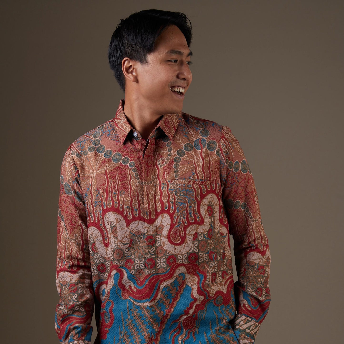 Firetum - Mandalas Kemeja Batik Pria Premium Lengan Panjang