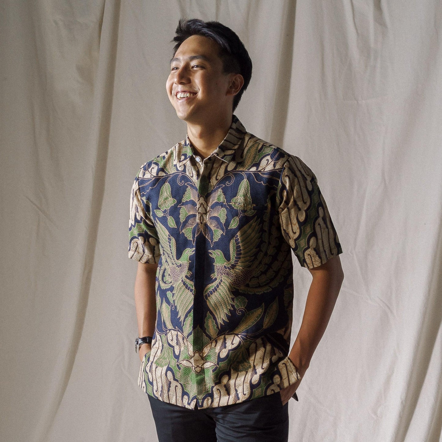 Garajo - Mandalas Premium Men's Short Sleeve Batik Shirt
