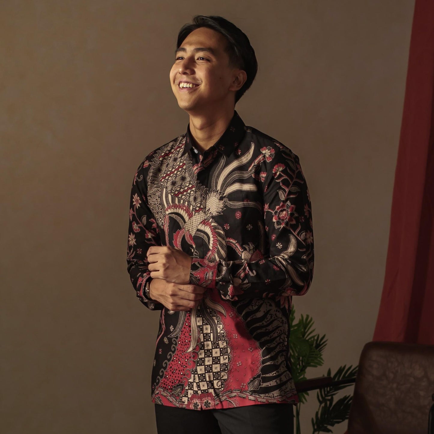 Skrodian - Mandalas Premium Men's Long Sleeve Batik Shirt
