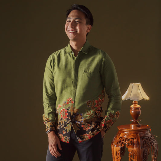 Akdar - Mandalas Premium Men's Long Sleeve Batik Shirt