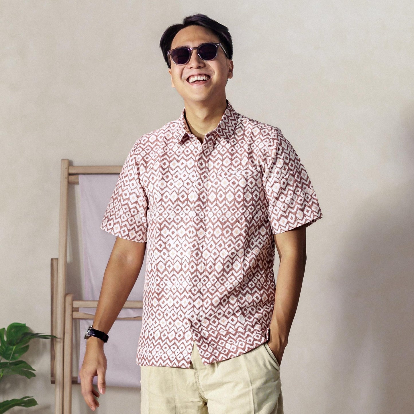 Lombokan - Mandalas Premium Men's Short Sleeve Batik Shirt