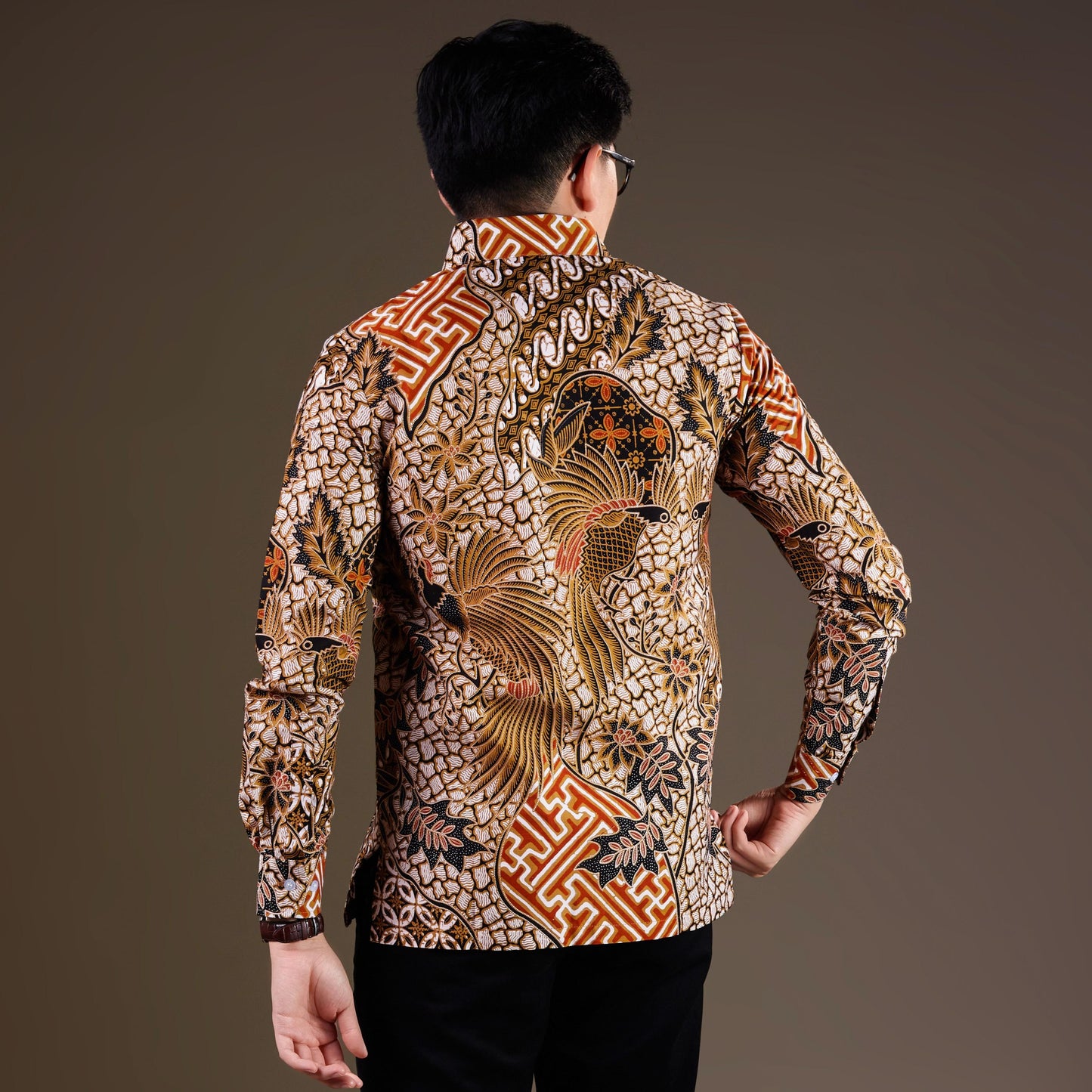 Matilda - Mandalas Premium Men's Long Sleeve Batik Shirt
