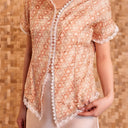 Dalilah Short Sleeve - Mandalas Women’s Modern Viscose Blouse - Mandalas