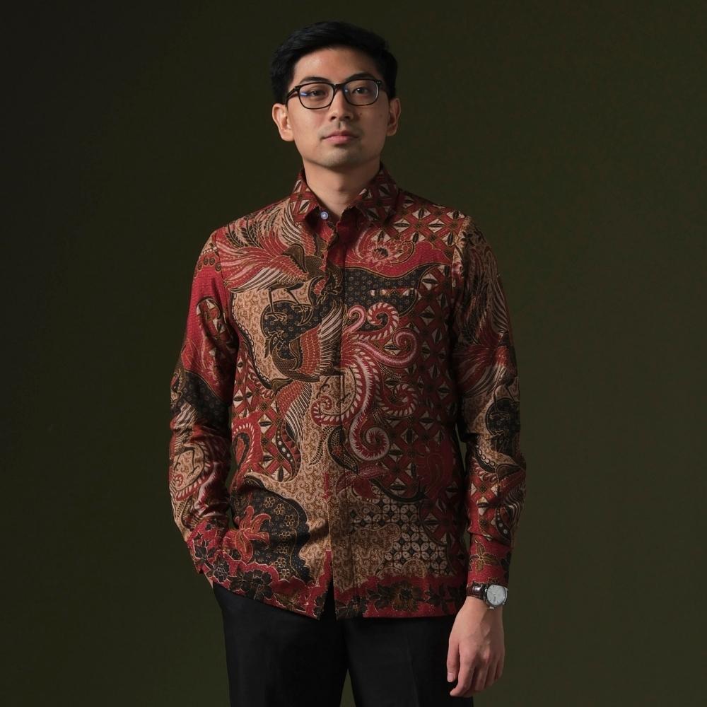Firdara - Mandalas Premium Men's Long Sleeve Batik Shirt
