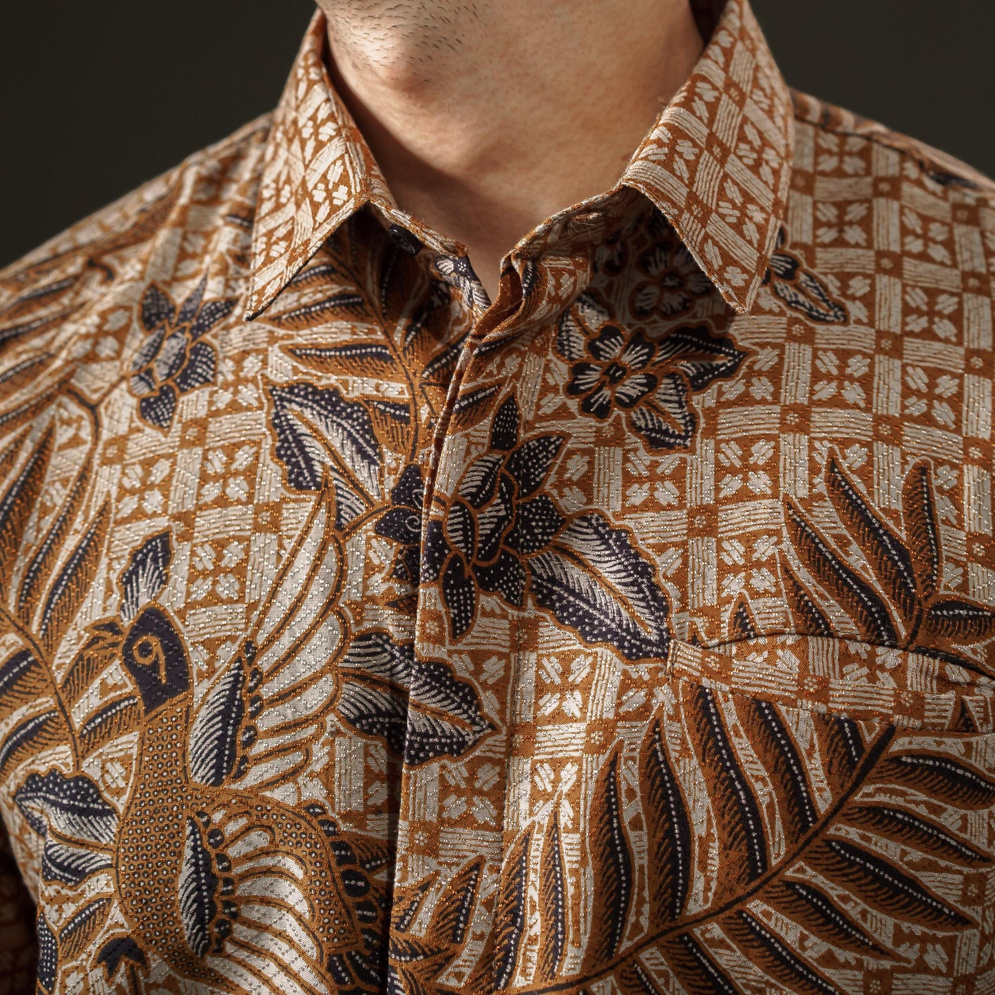 Aveclar - Mandalas Premium Men's Long Sleeve Batik Shirt