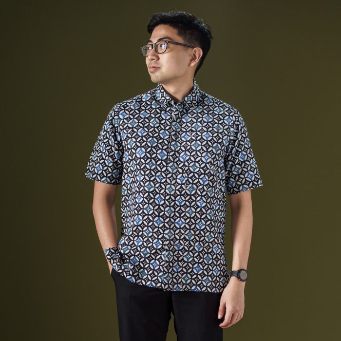 Onixa - Mandalas Premium Men's Short Sleeve Batik Shirt