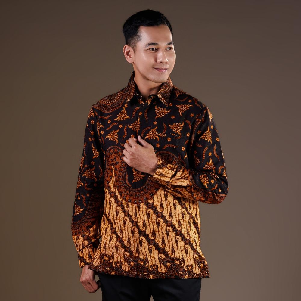 Garanung - Mandalas Premium Men's Long Sleeve Batik Shirt