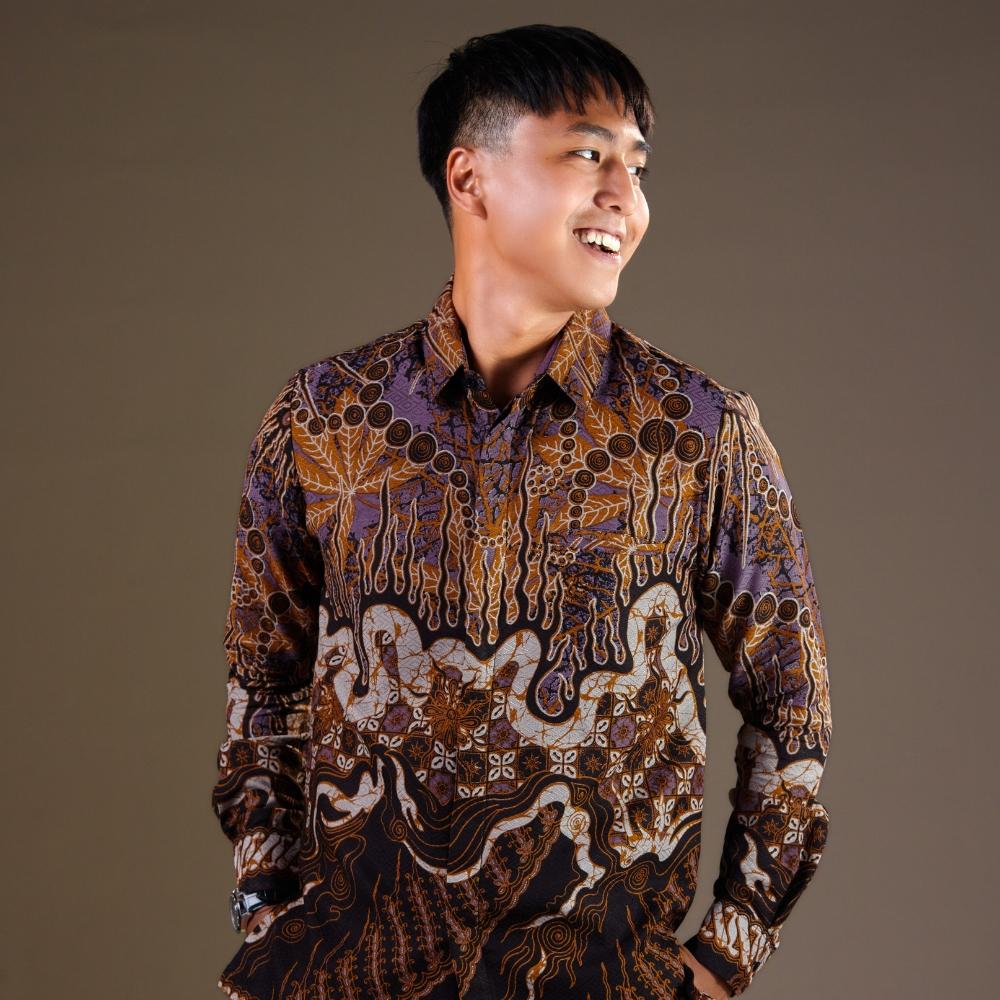 Firelac - Mandalas Premium Men's Long Sleeve Batik Shirt