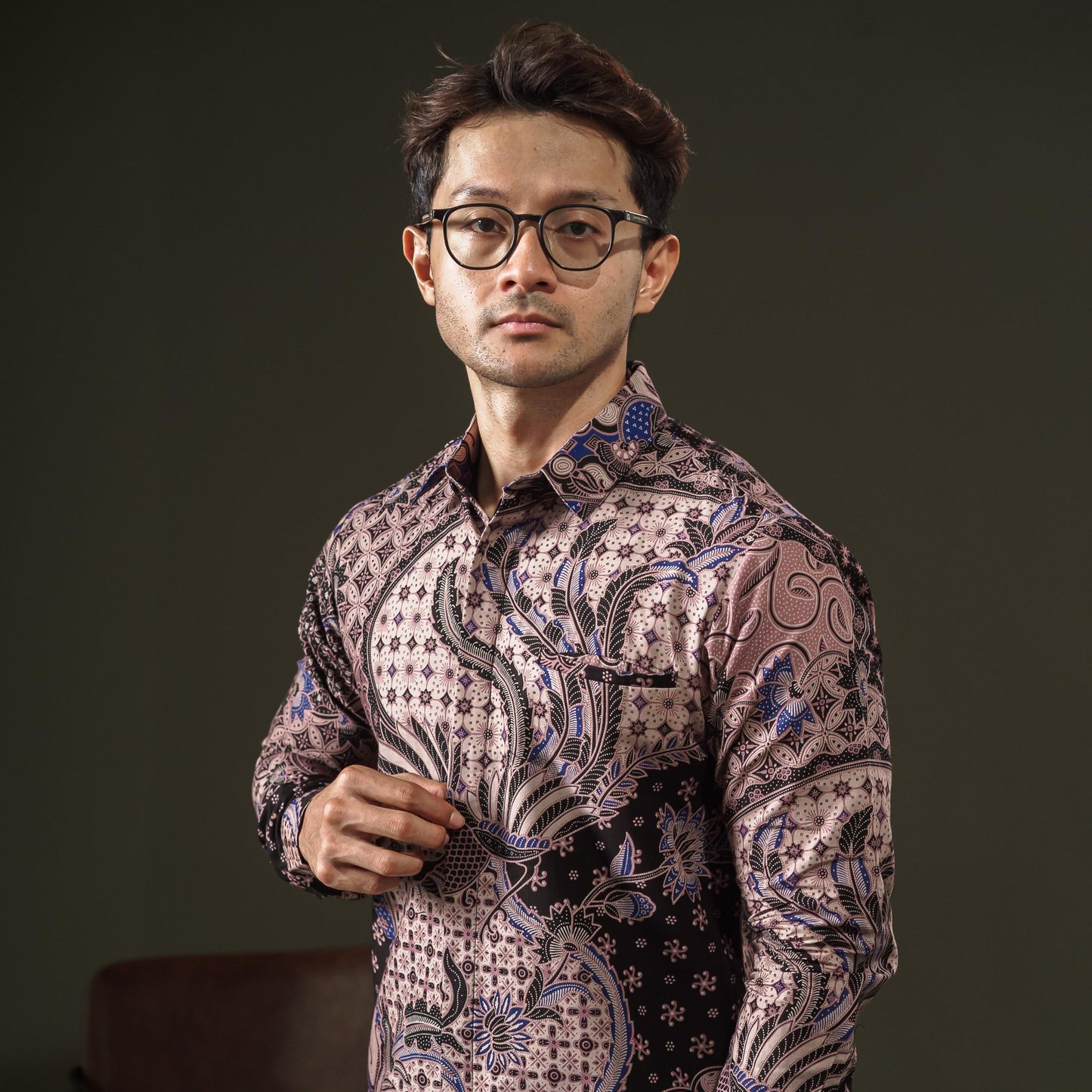 Meikasa - Mandalas Premium Men's Long Sleeve Batik Shirt