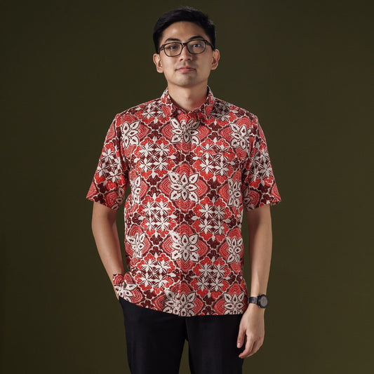 Merubi - Mandalas Kemeja Batik Pria Premium Lengan Pendek