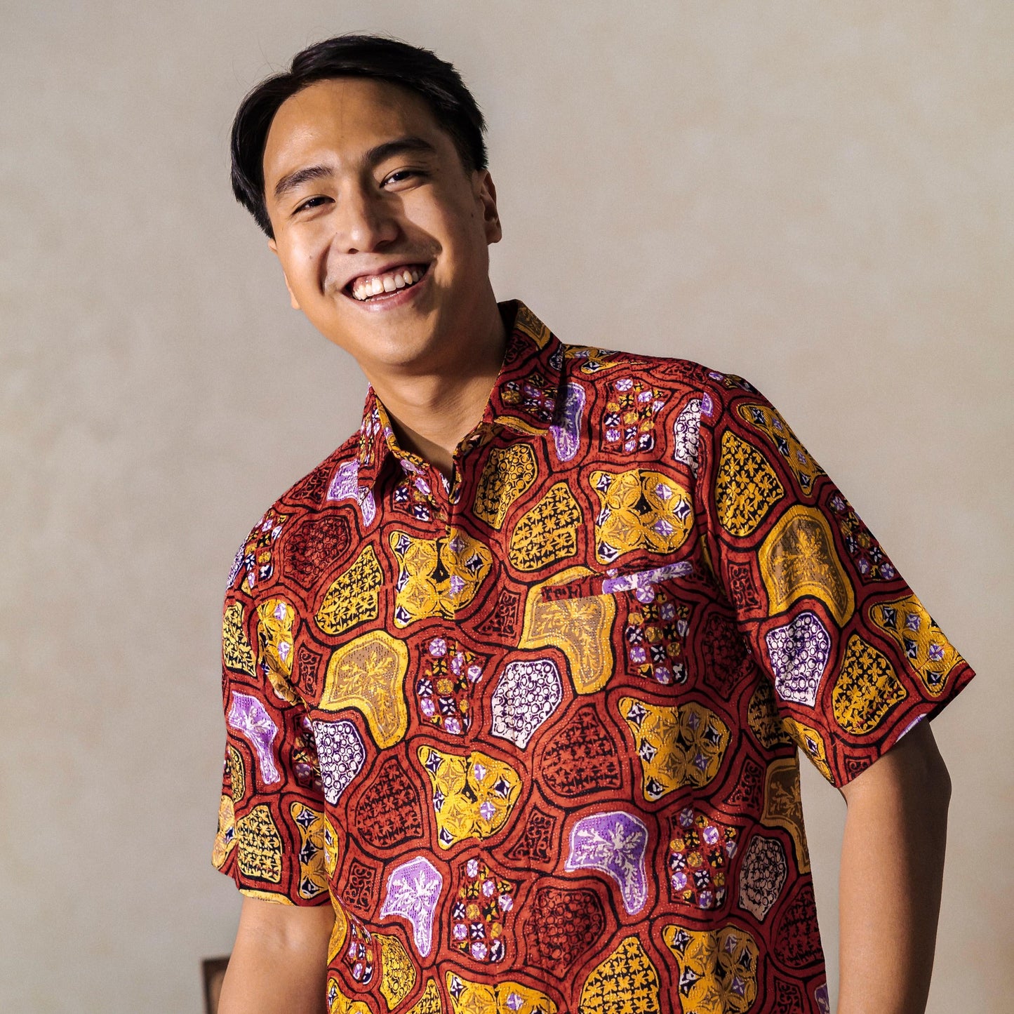 Demangan - Mandalas Premium Men's Short Sleeve Batik Shirt