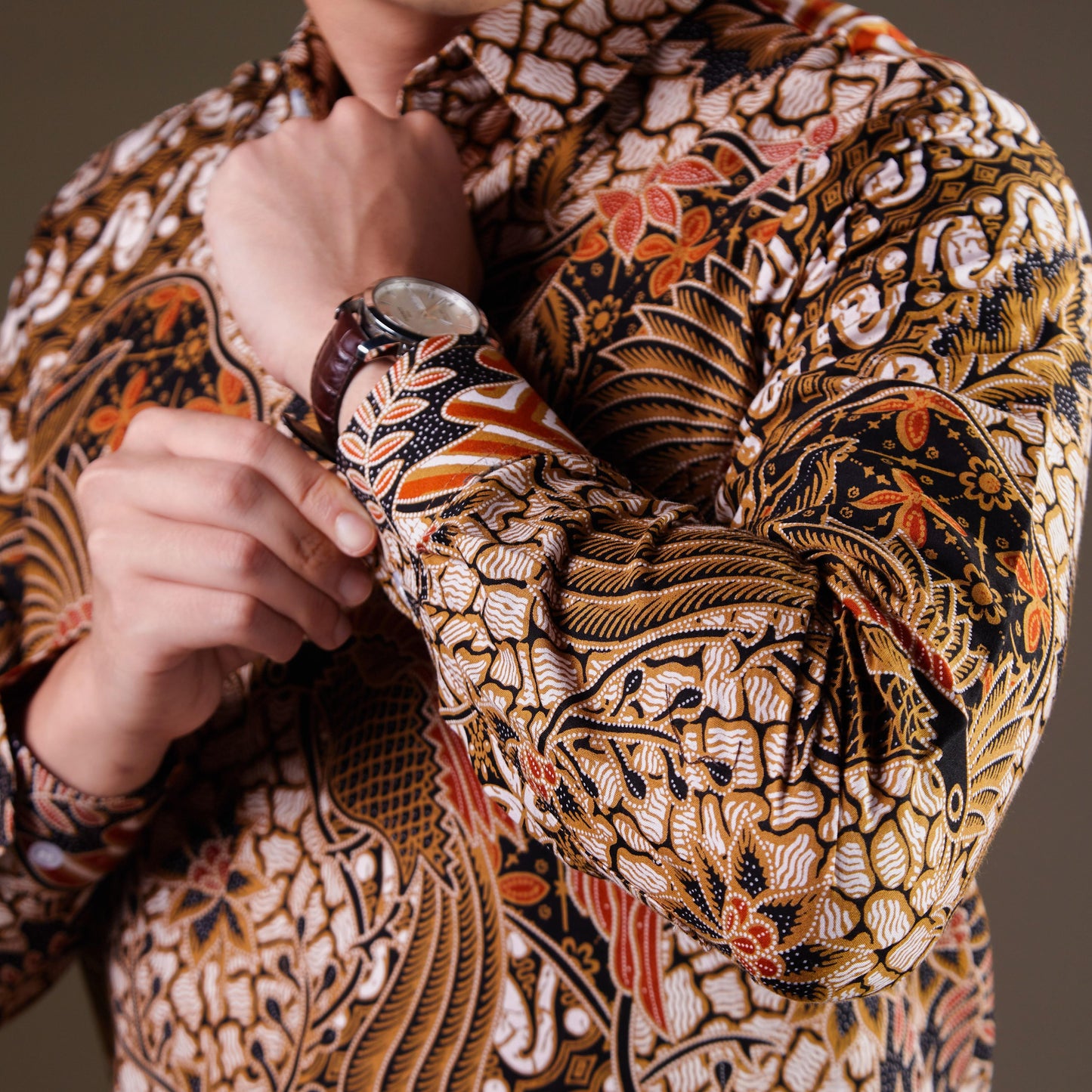 Matilda - Mandalas Premium Men's Long Sleeve Batik Shirt