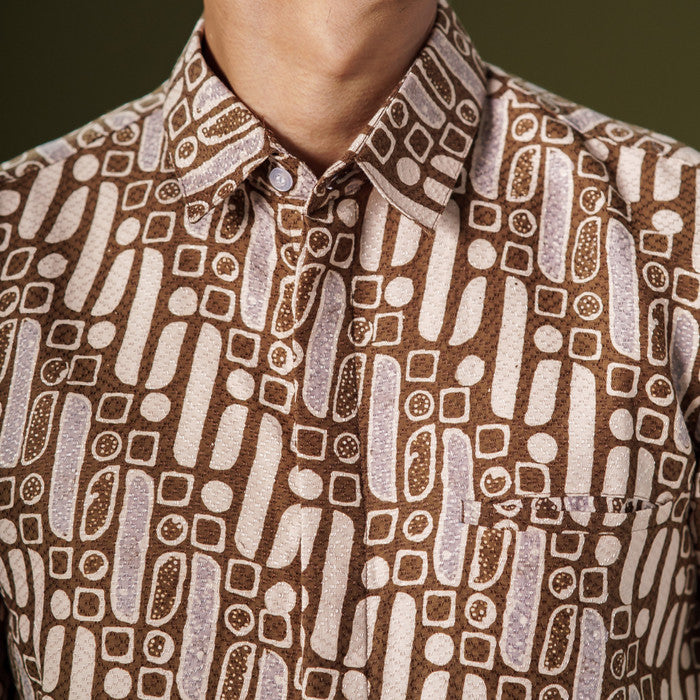 Bonatera - Mandalas Kemeja Batik Pria Premium Lengan Pendek