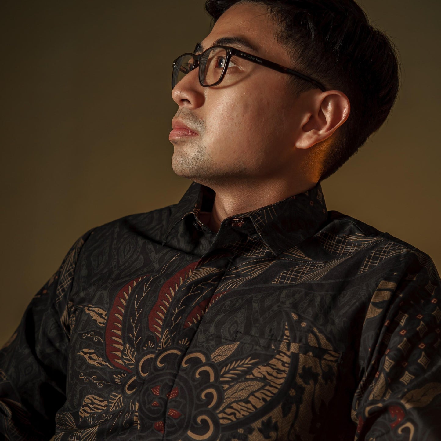 Angsadian - Mandalas Premium Men's Long Sleeve Batik Shirt