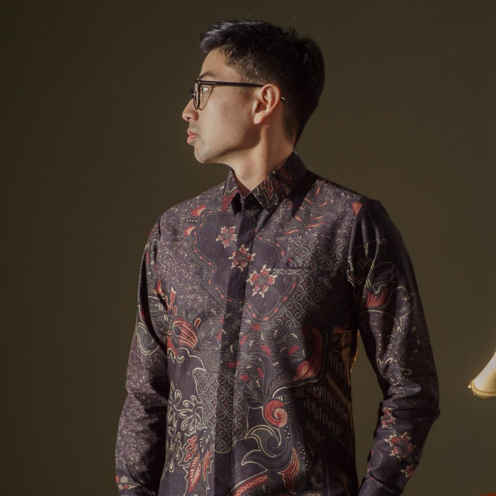 Pangestu - Mandalas Premium Men's Long Sleeve Batik Shirt