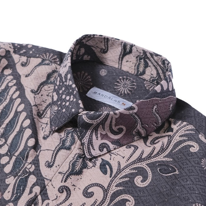 Divel - Mandalas Men's Long Sleeve Batik Shirt
