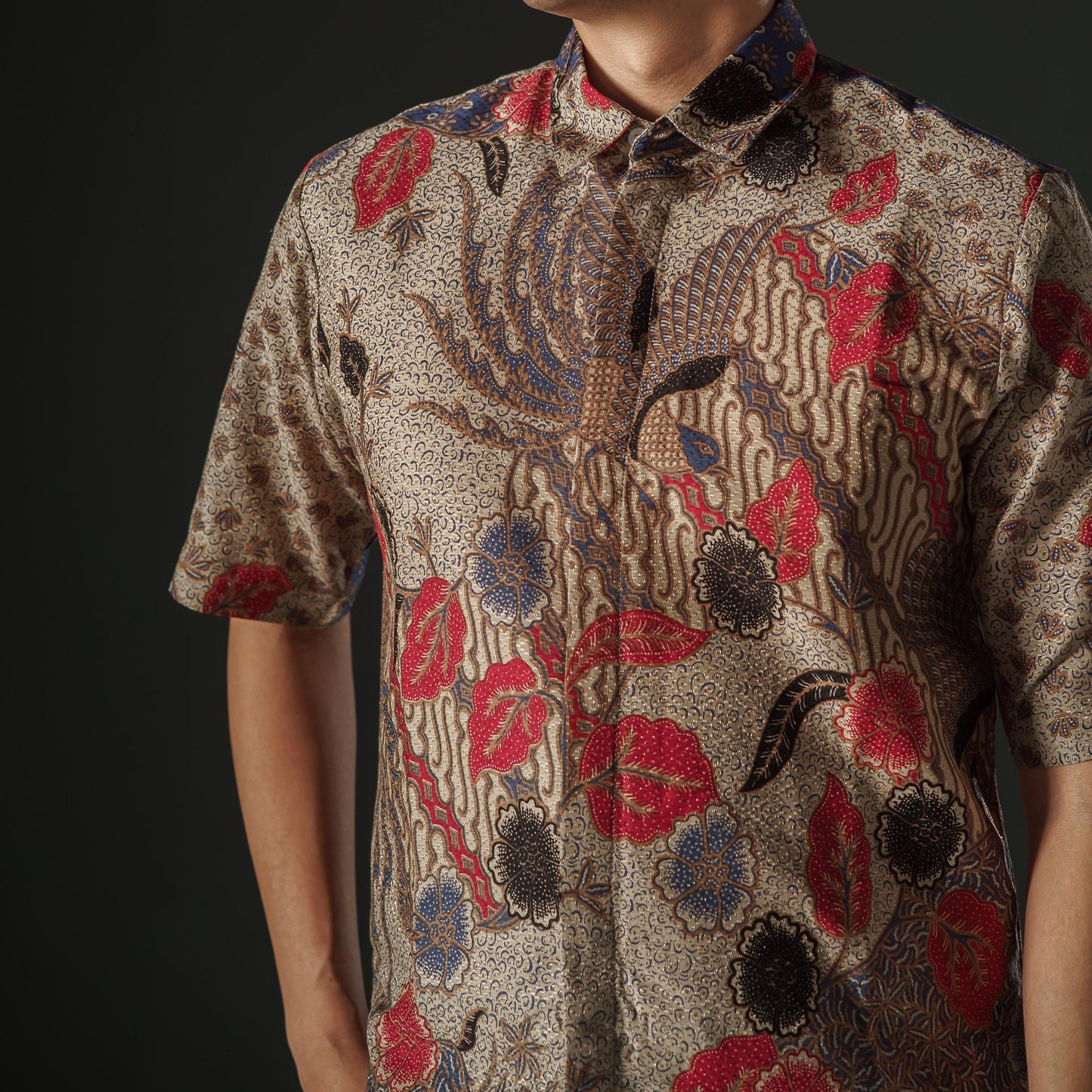 Puspagal - Mandalas Premium Men's Short Sleeve Batik Shirt