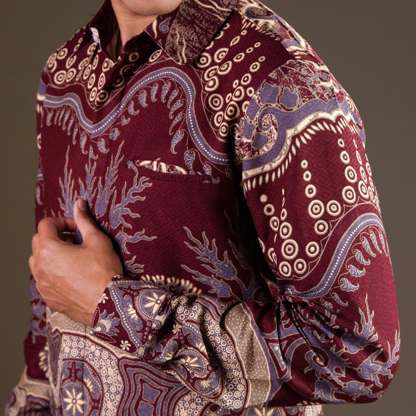 Nagadara - Mandalas Kemeja Batik Pria Premium Lengan Panjang