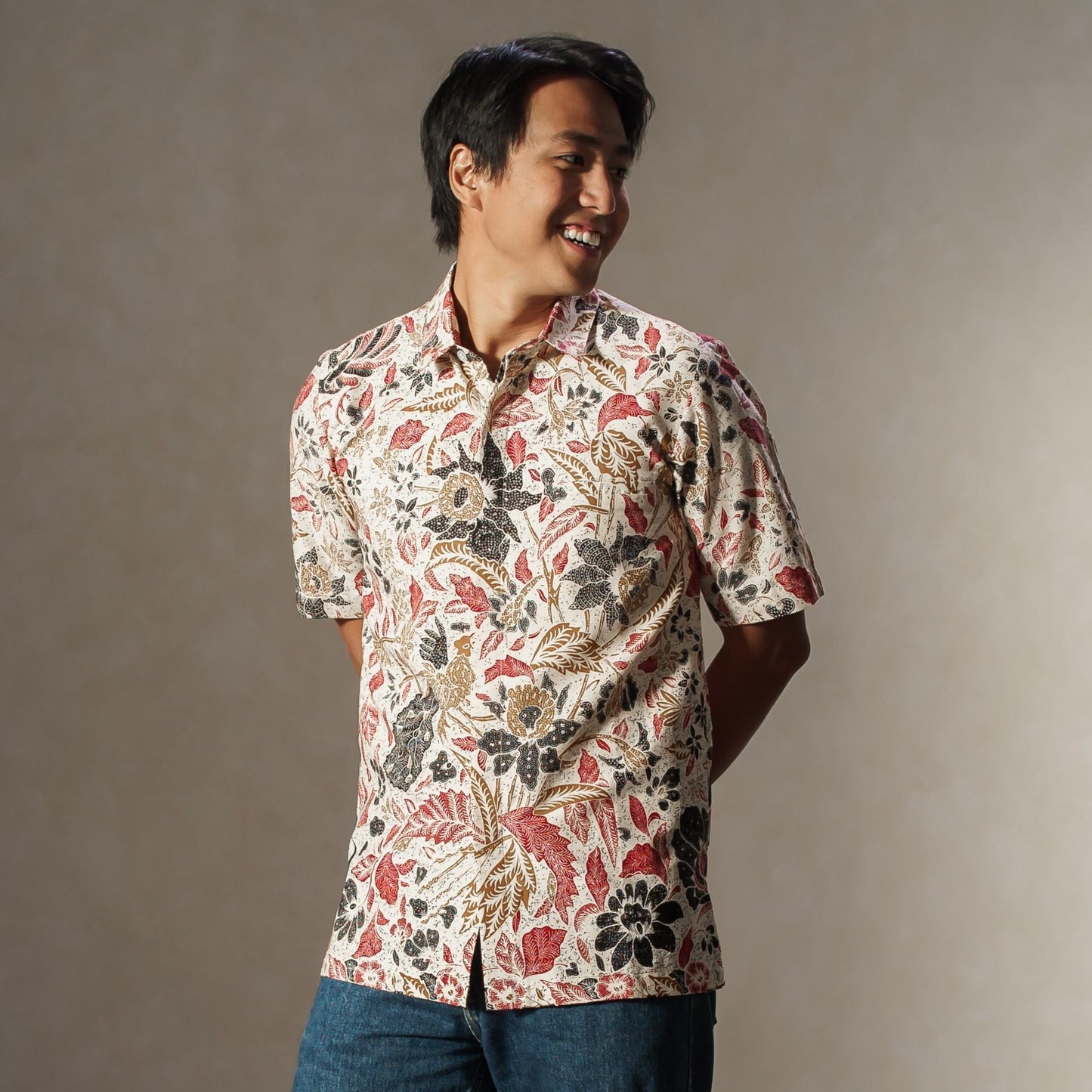 Nutama - Mandalas Premium Men's Short Sleeve Batik Shirt