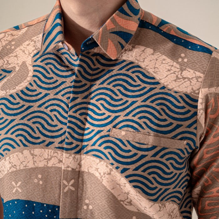 Cidaton - Mandalas Kemeja Batik Pria Premium Lengan Pendek