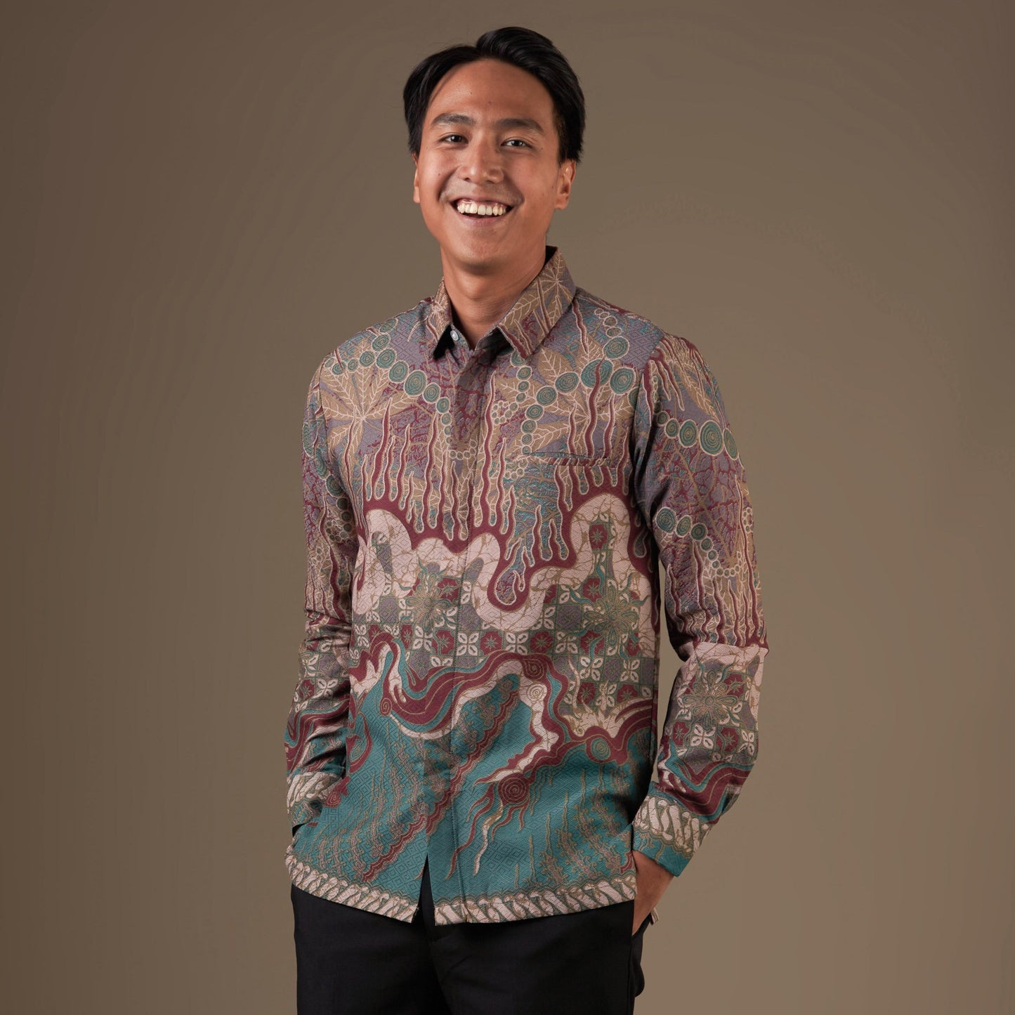 Firekan - Mandalas Kemeja Batik Pria Premium Lengan Panjang