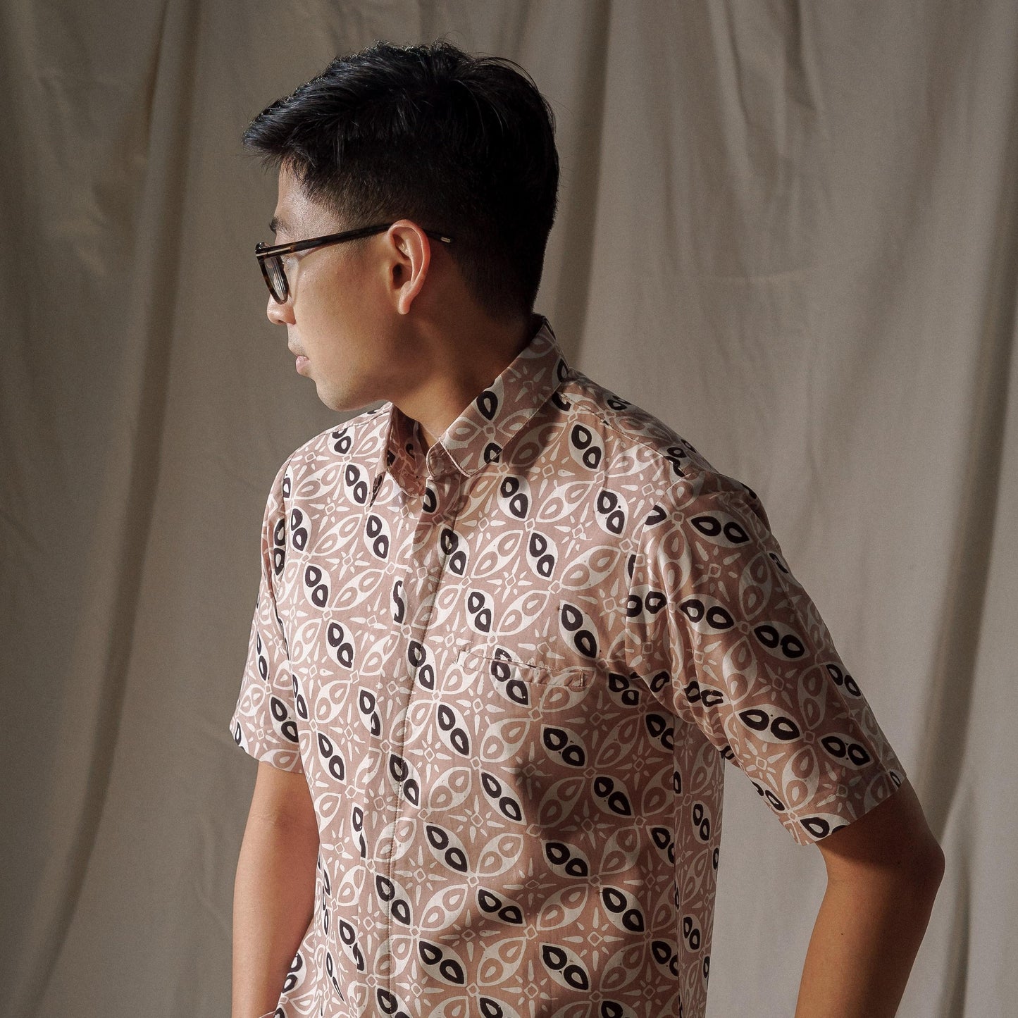 Pangrango - Mandalas Premium Men's Short Sleeve Batik Shirt