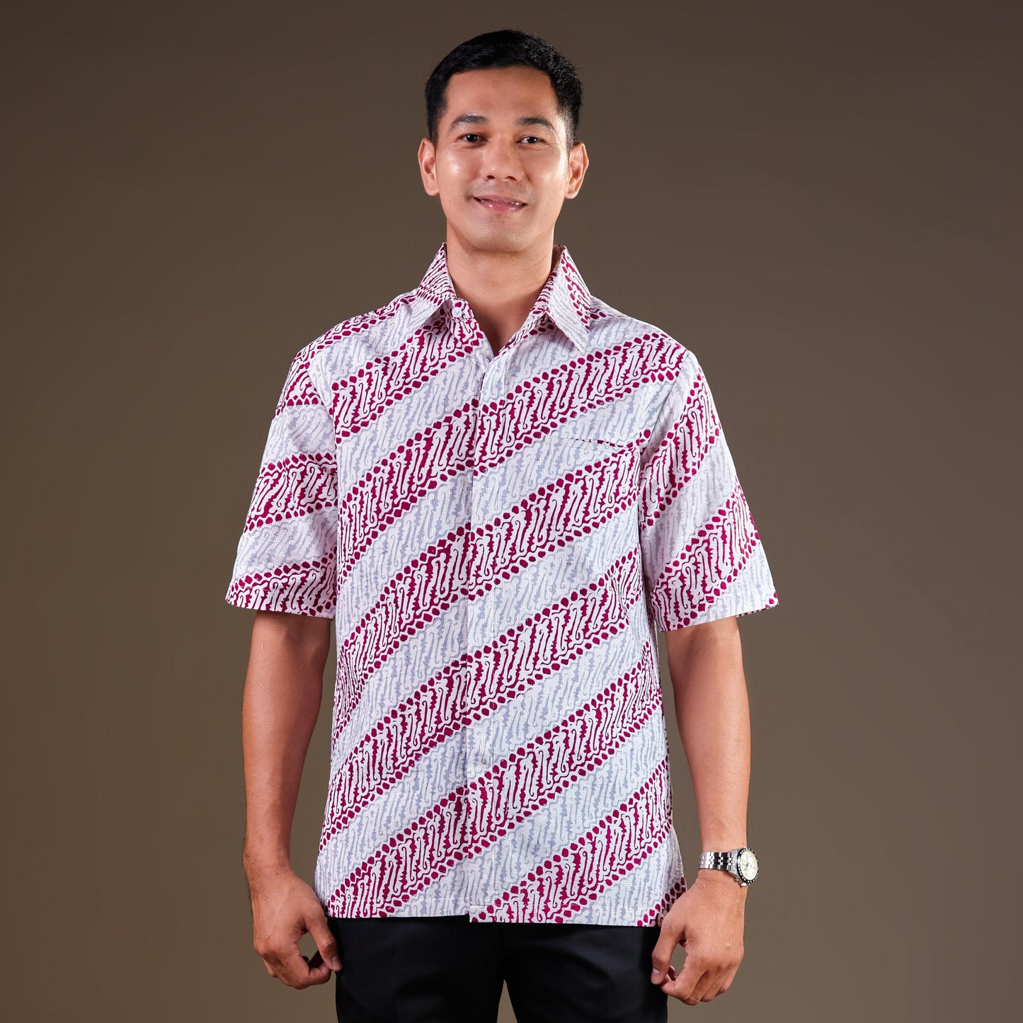 Anjara - Mandalas Premium Men's Short Sleeve Batik Shirt