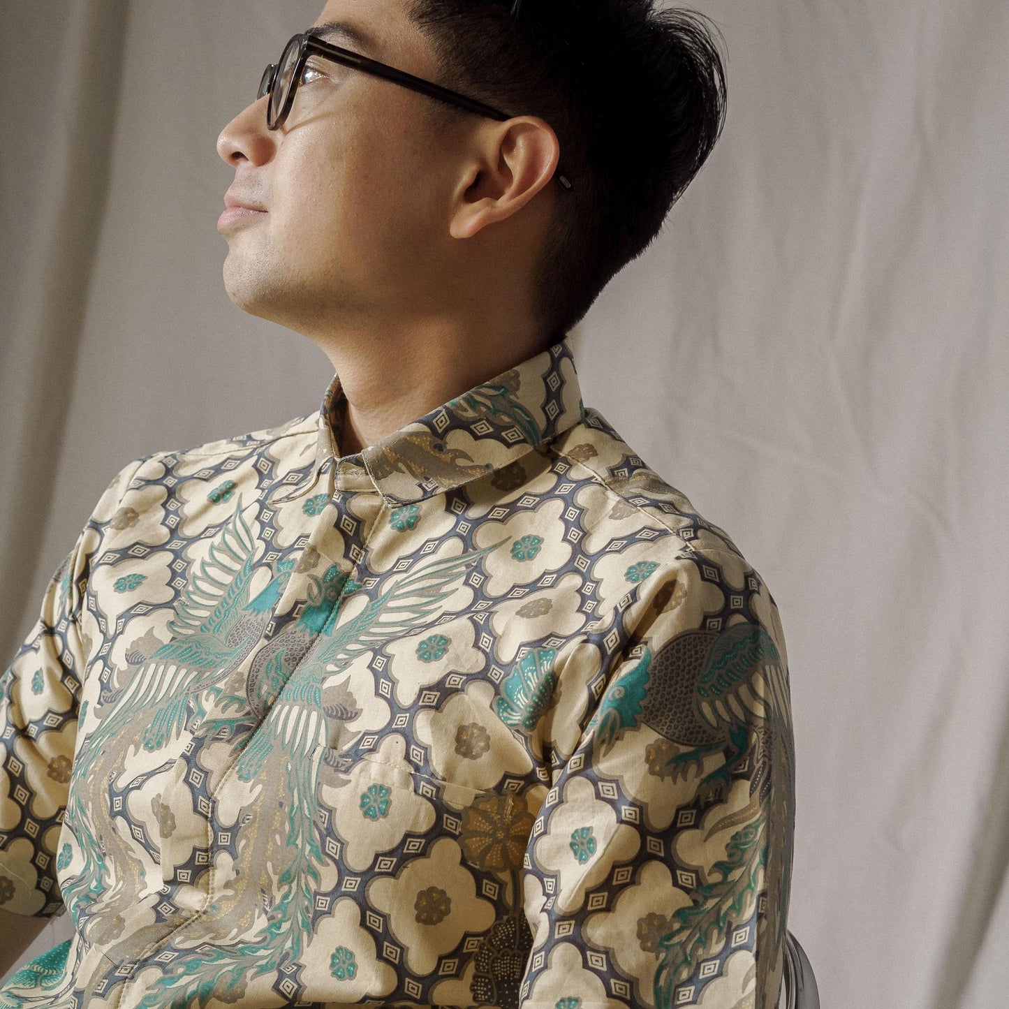 Kuntari - Mandalas Premium Men's Short Sleeve Batik Shirt