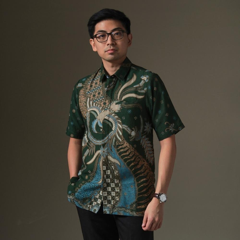 Skrodanta - Mandalas Premium Men's Short Sleeve Batik Shirt