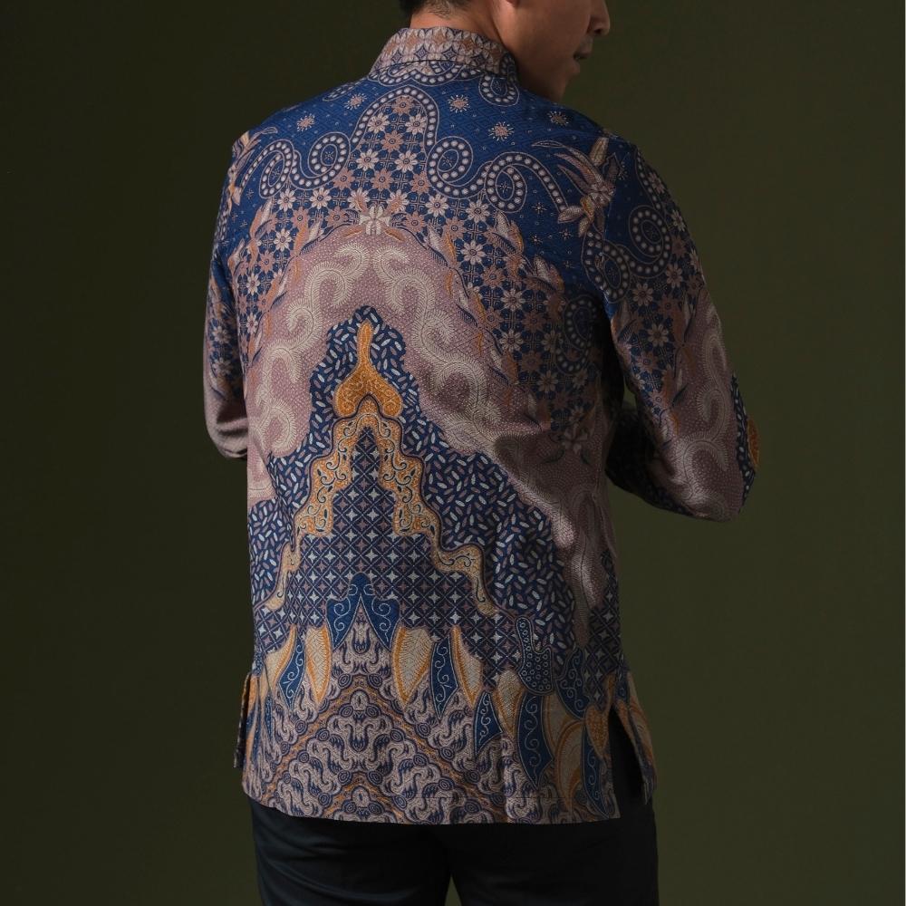 Penerasi - Mandalas Premium Men's Long Sleeve Batik Shirt