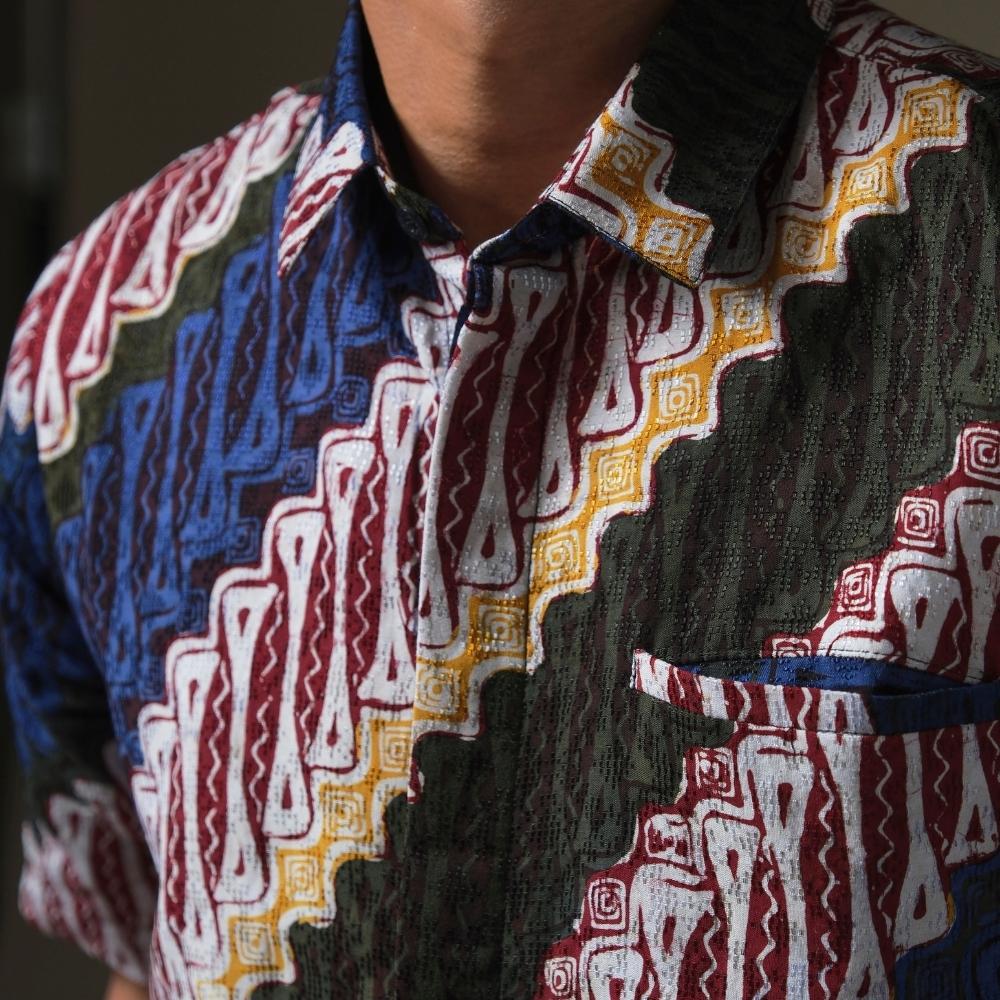 Jagat - Mandalas Kemeja Batik Pria Premium Lengan Pendek