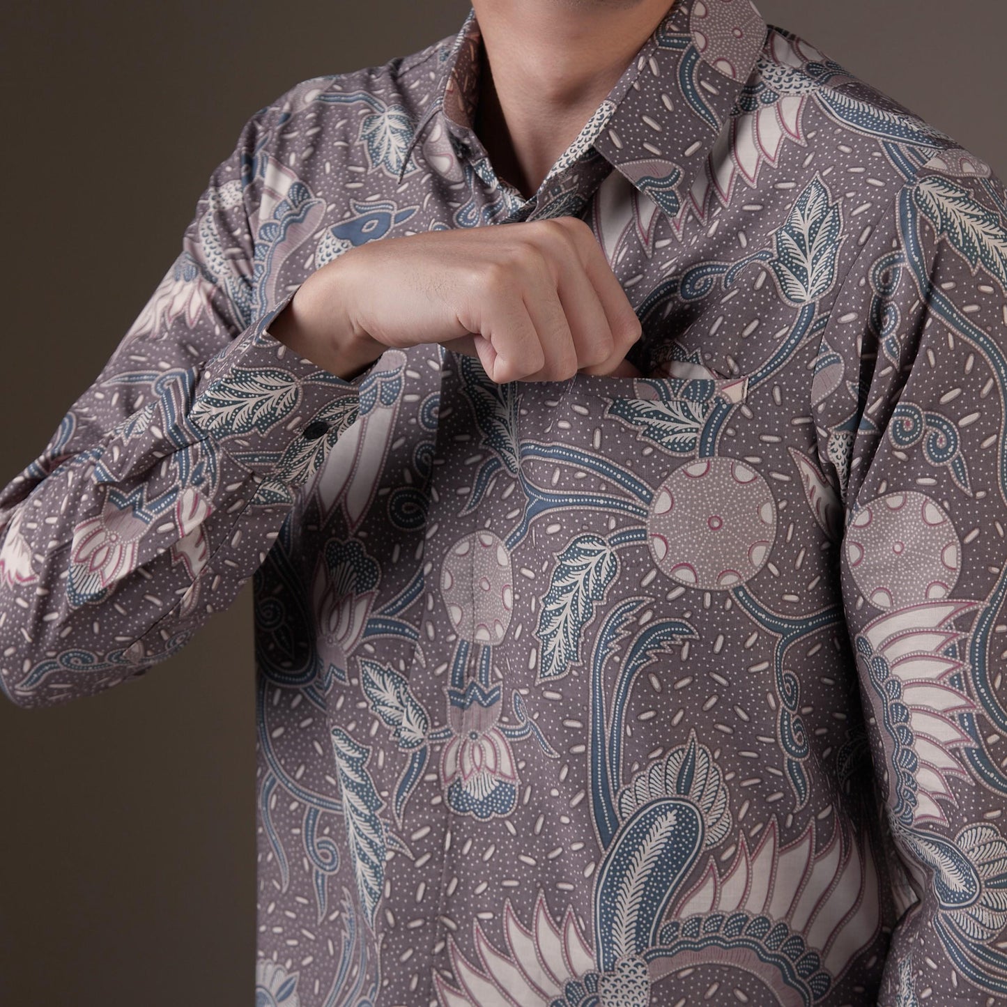 Borau - Mandalas Kemeja Batik Pria Premium Lengan Panjang
