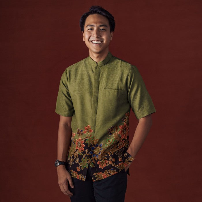 Akdar - Mandalas Koko Premium Men's Short Sleeve Batik Shirt
