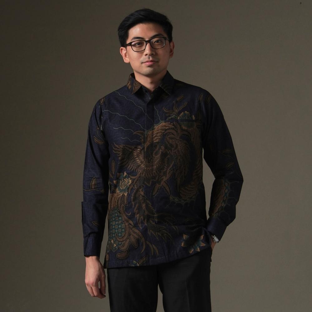 Grandavi - Mandalas Premium Men's Long Sleeve Batik Shirt