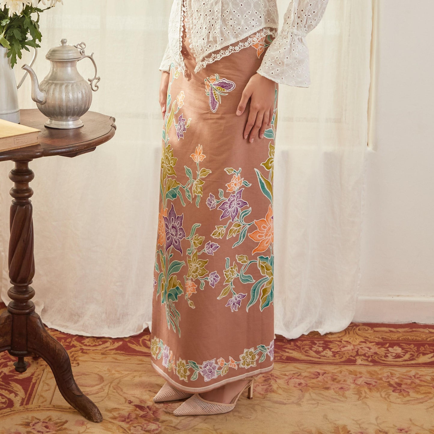 Kalyana Brown - Mandalas Rok Lilit Batik Premium Wanita