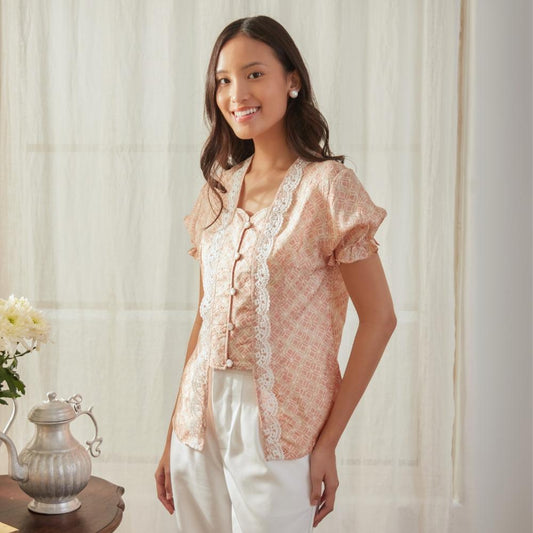 Sarina - Mandalas Baju Kerja Atasan Batik Blouse Wanita Modern