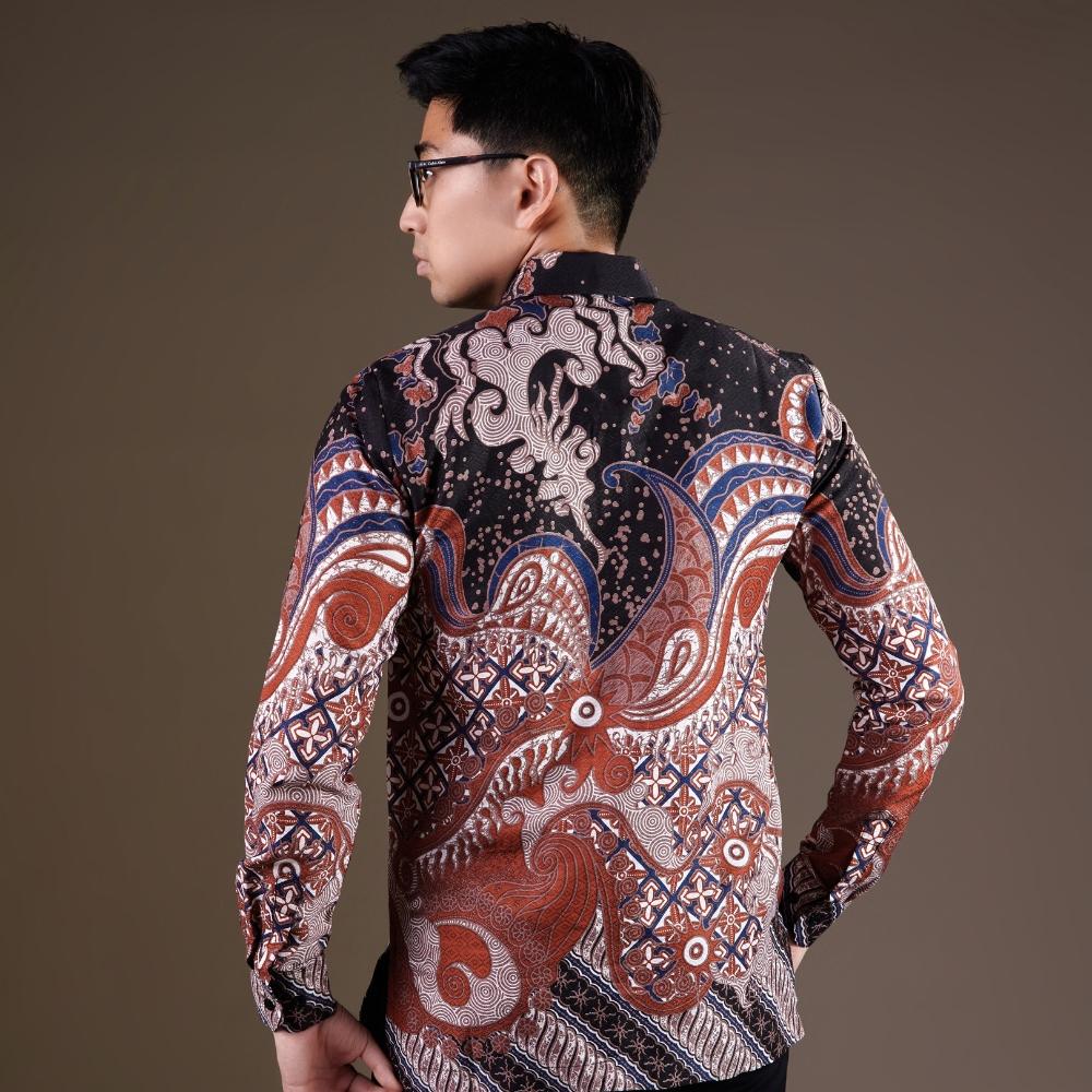 Yumaju - Mandalas Premium Men's Long Sleeve Batik Shirt