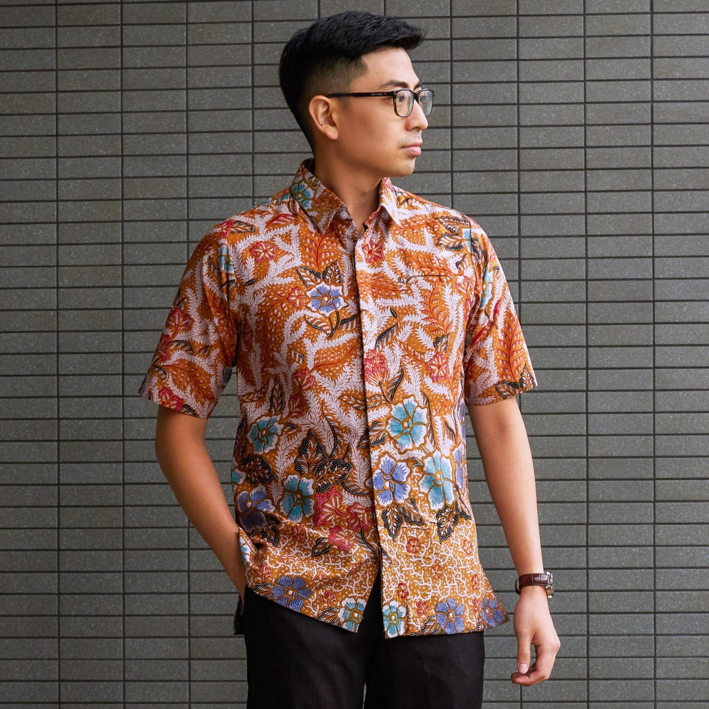 Gantamas - Mandalas Kemeja Batik Pria Premium Lengan Pendek