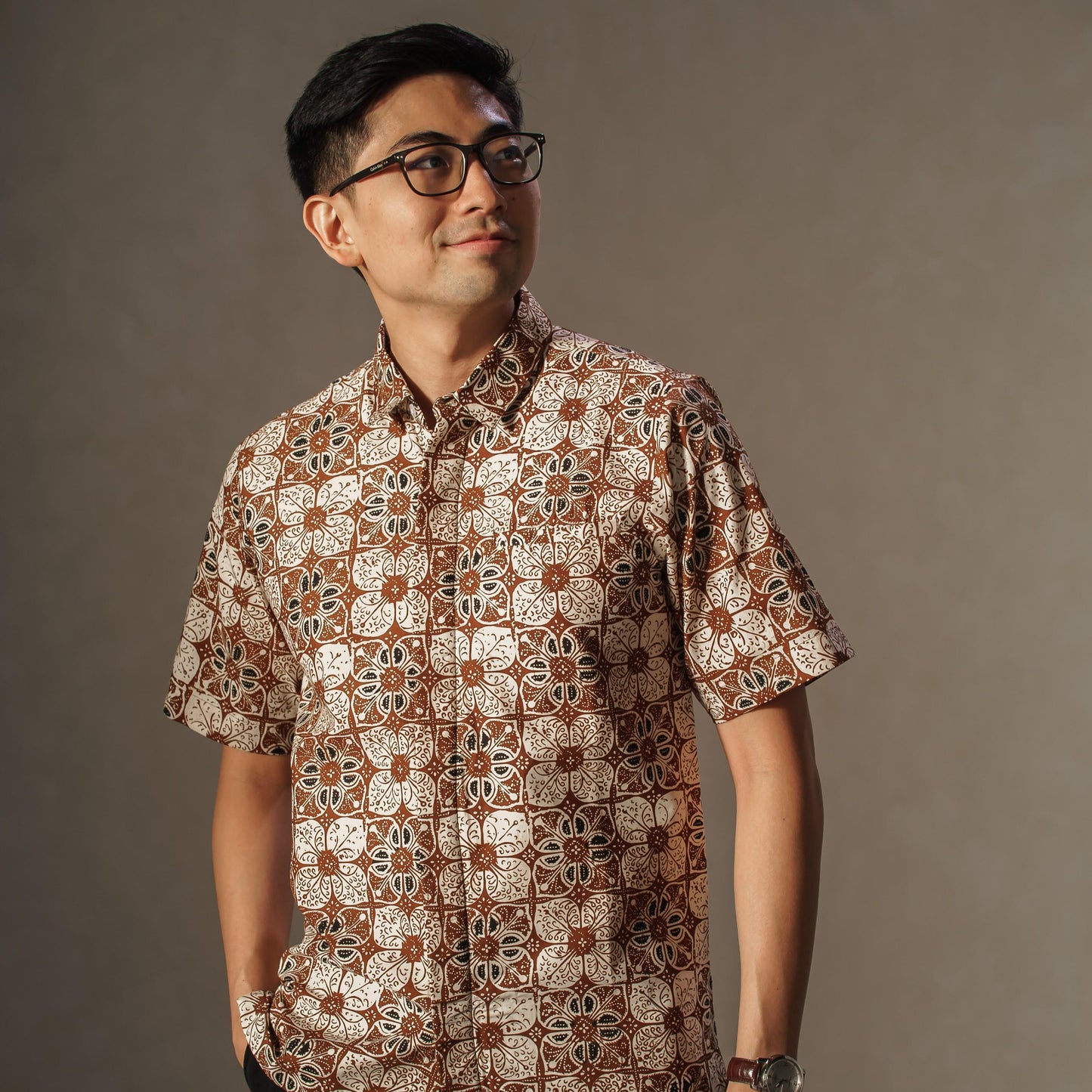 Rakapu - Mandalas Premium Men's Short Sleeve Batik Shirt