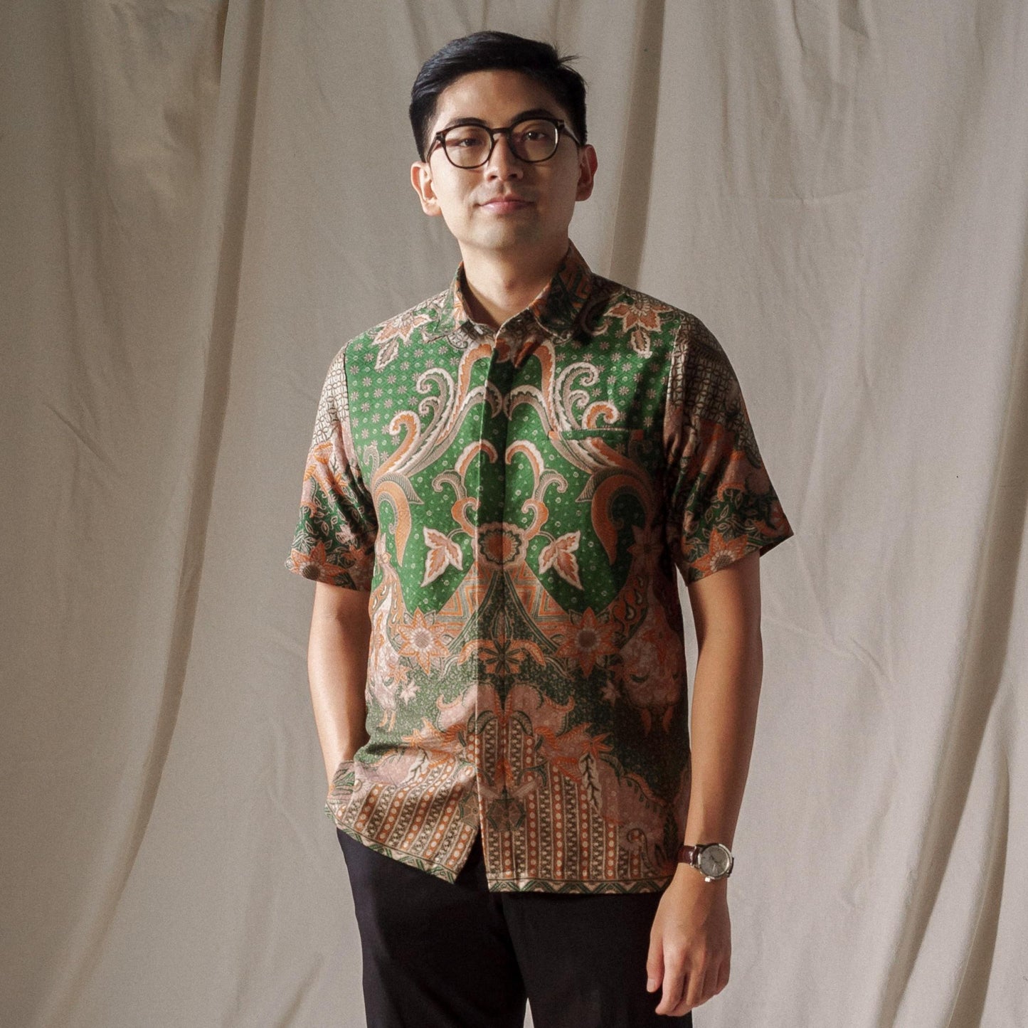 Darsagro - Mandalas Premium Men's Short Sleeve Batik Shirt