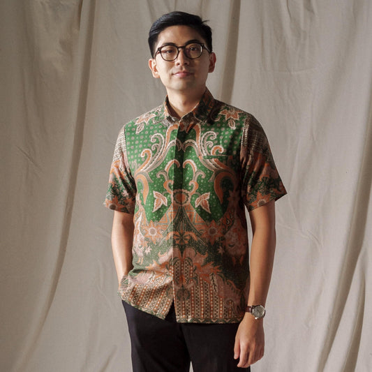 Darsagro - Mandalas Premium Men's Short Sleeve Batik Shirt