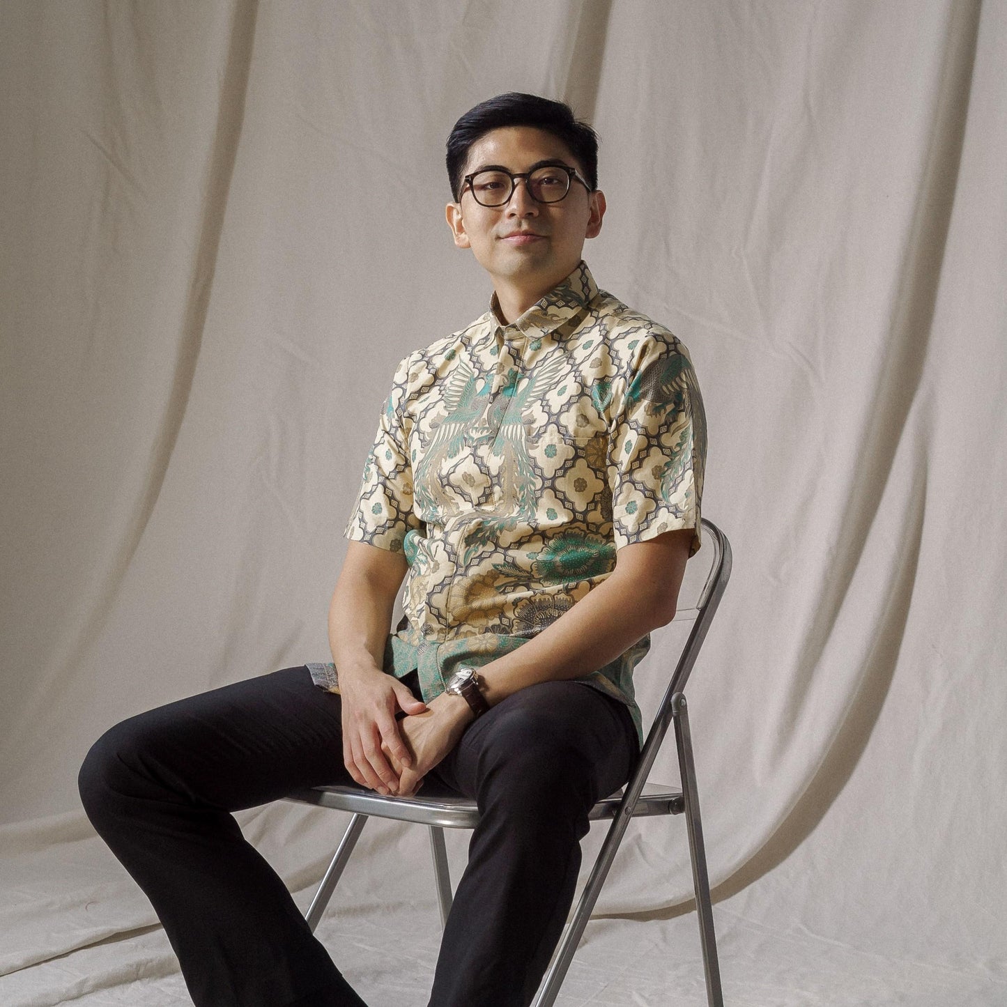 Kuntari - Mandalas Premium Men's Short Sleeve Batik Shirt
