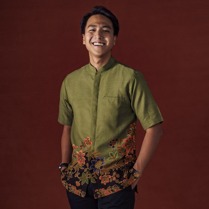 Akdar - Mandalas Koko Premium Men's Short Sleeve Batik Shirt