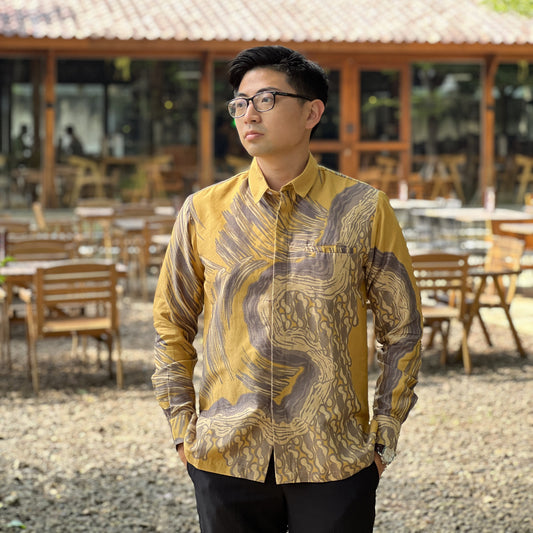 Danamas - Mandalas Premium Men's Long Sleeve Batik Shirt