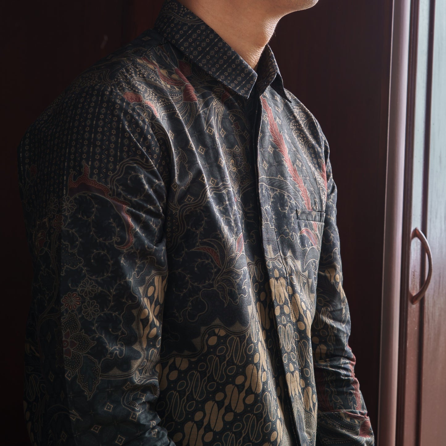 Renaka - Mandalas Premium Men's Long Sleeve Batik Shirt