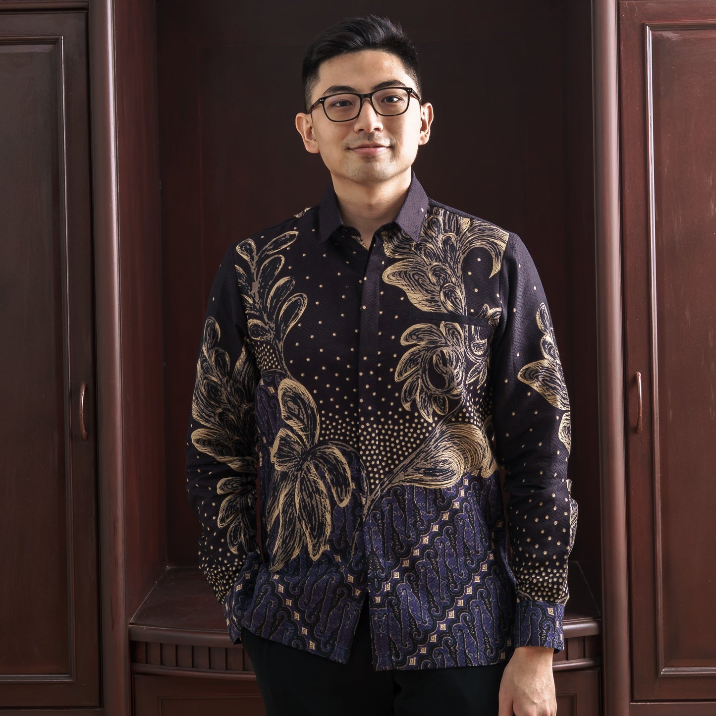 Ravatam - Mandalas Premium Men's Long Sleeve Batik Shirt