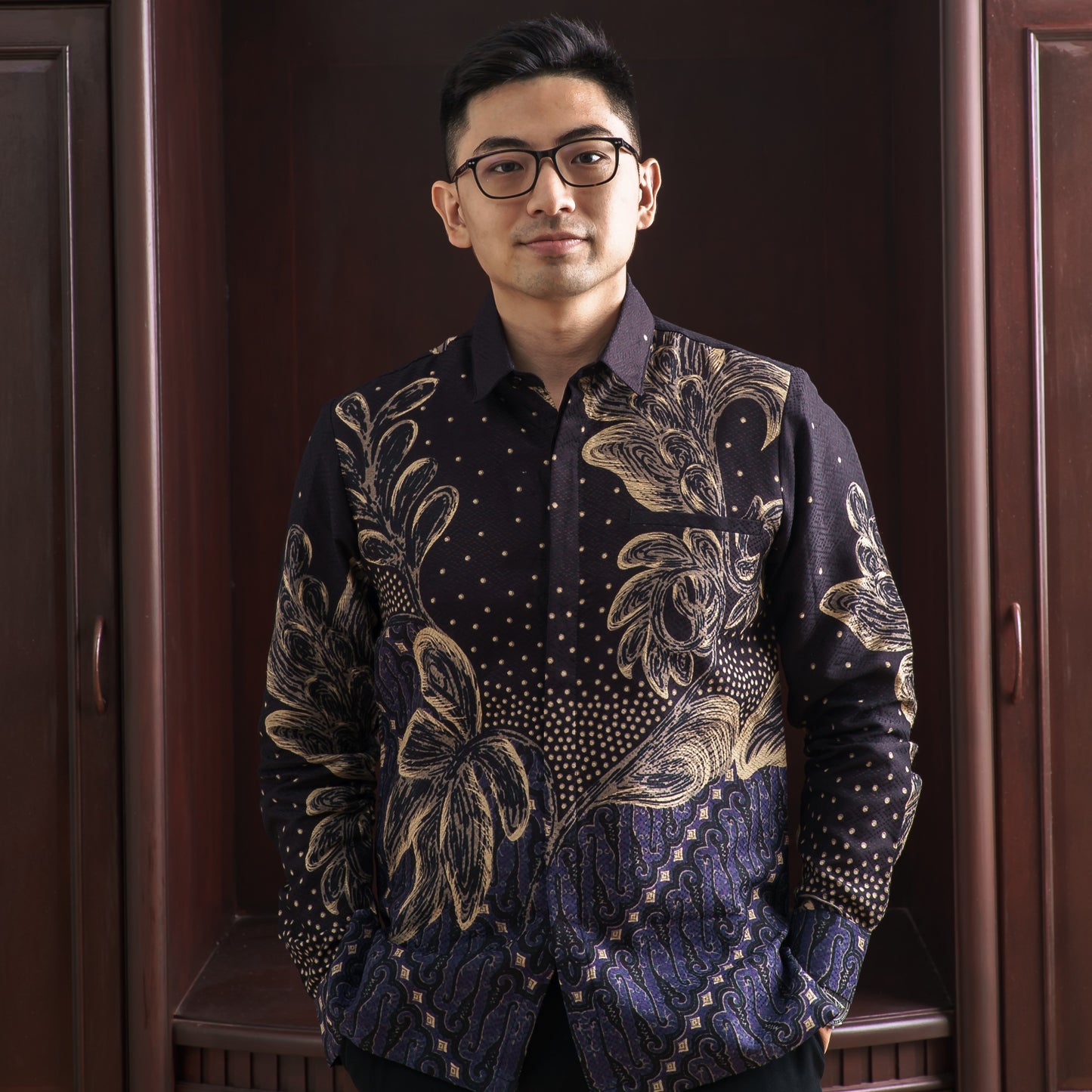 Ravatam - Mandalas Premium Men's Long Sleeve Batik Shirt